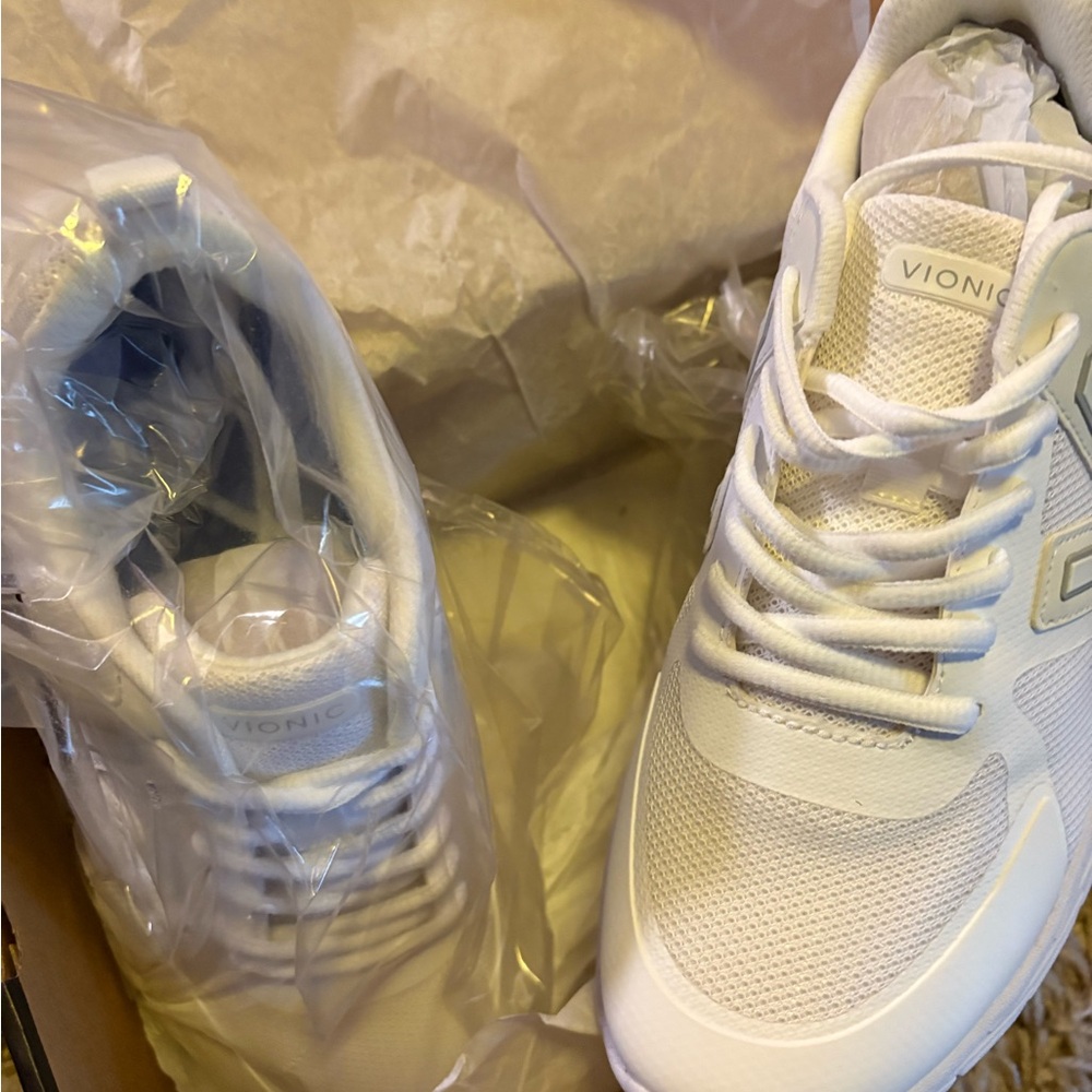 Vionic White Athletic Sneakers - Picture 3 of 14
